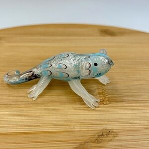Hand-blown Glass Gecko Lizard Figurine Mini Animal Collection
